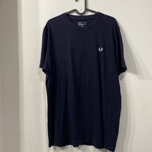 Fred Perry Short Sleeve Cotton Navy Blue t- shirt Top size L